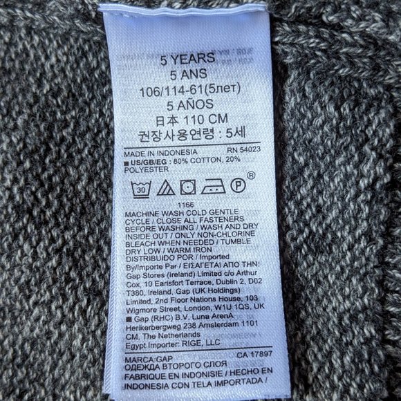 EUC Toddler Boy (4-5Y*) - GAP Mockneck Zip Up Sweater - Picture 5 of 5